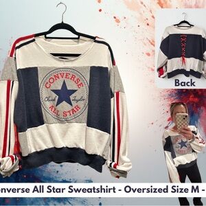 Converse 1 of 1 Sweatshirt - handmade from repurposed materials - one of a kind